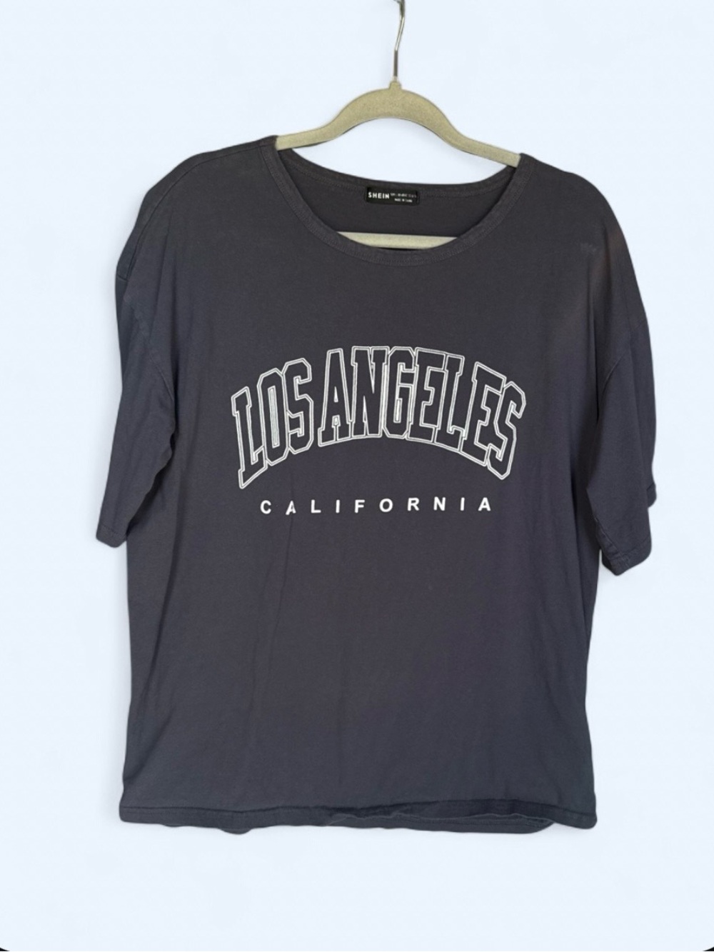 SHEIN Black Los Angeles California Graphic Tee